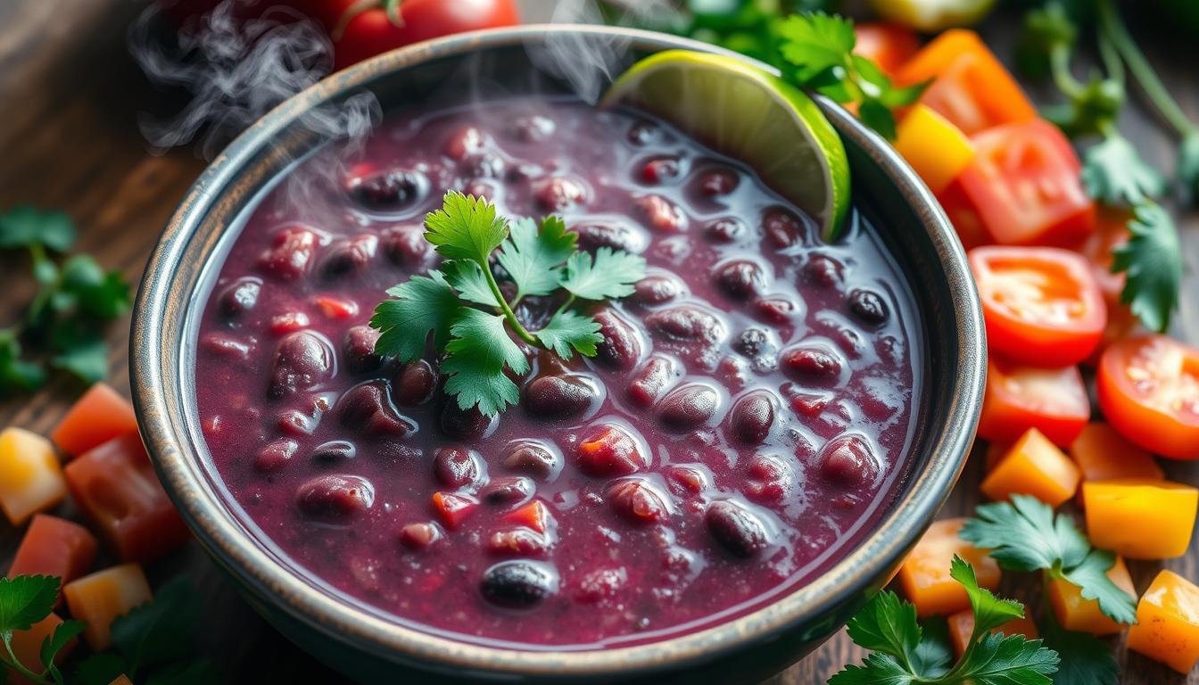 purple black bean soup recipe